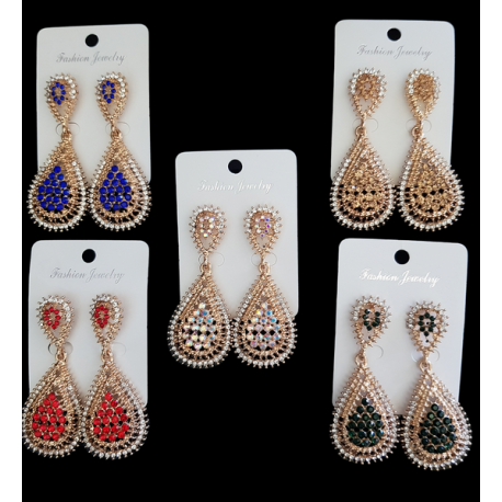 Boucles d'oreilles indiennes strass