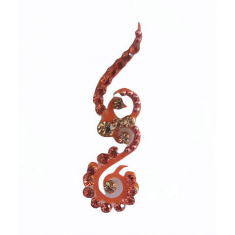 Bindi indien forme serpentin orange