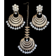 Parure bollywood Paire Boucles d'oreille + Tikka 