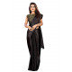 Sari indien 2 piéces Bollywood uni en satin