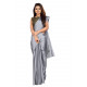Sari indien 2 piéces Bollywood uni en satin