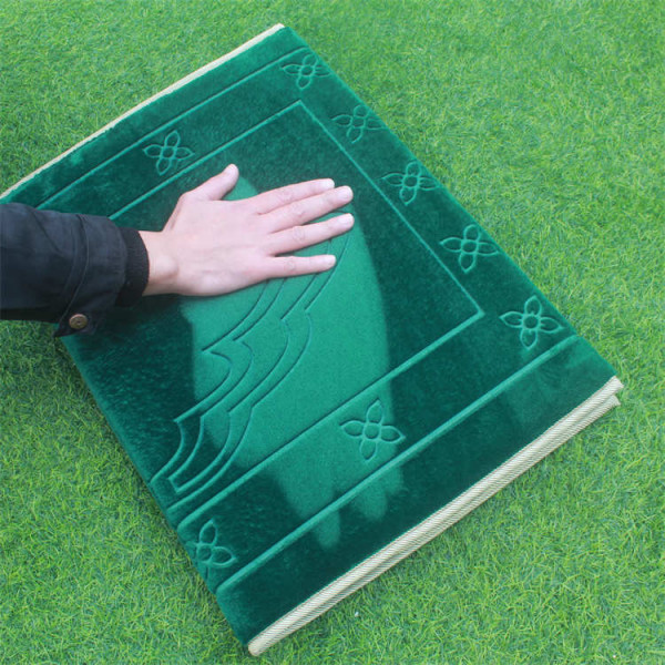 Tapis de prière pliable ultra confortable avec adossoir intégré