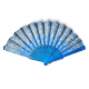 Eventail espagnol motif papillons dorées