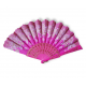 Eventail espagnol motif papillons dorées