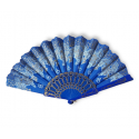 Eventail espagnol motif papillons dorés