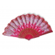 Eventail espagnol motif papillons dorées