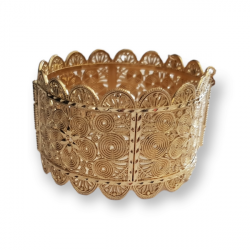 Bracelet oriental plaqué or pas cher fleur