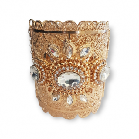 Bracelet oriental plaqué or pas cher extra large