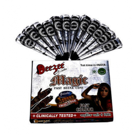 Henné noir x 12 cônes Deezee Magic by Golecha
