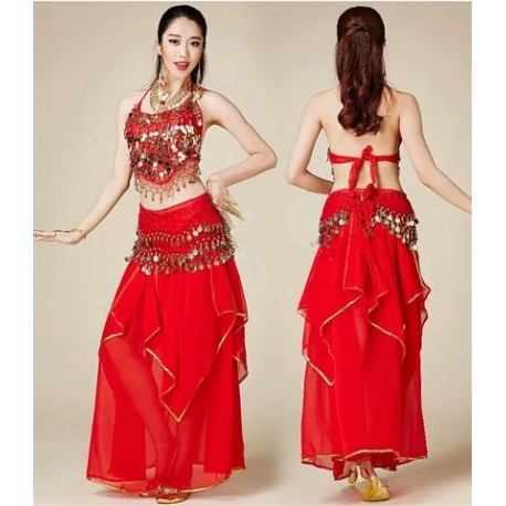 Costume de danse du ventre rouge 
