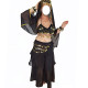 Tenue de danseuse du ventre noir et doré