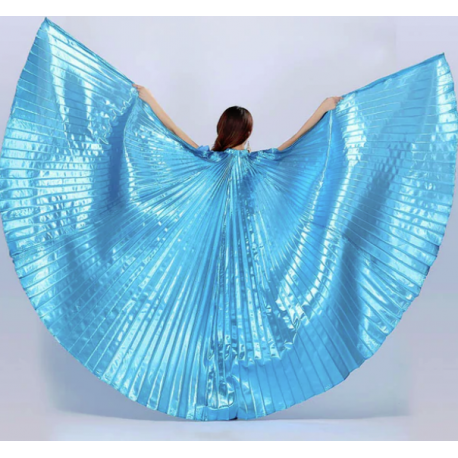 Ailes d'isis de danse orientale turquoise opaque