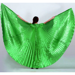 Ailes d'isis de danse orientale vert opaque