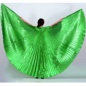 Ailes d'isis de danse orientale vert opaque
