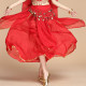 Jupe pétale de danse orientale rouge 