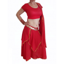 Costume de danse indienne rouge et doré