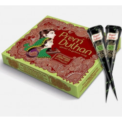 Boîte de cônes henné naturel brun foncé Prem Dulhan 