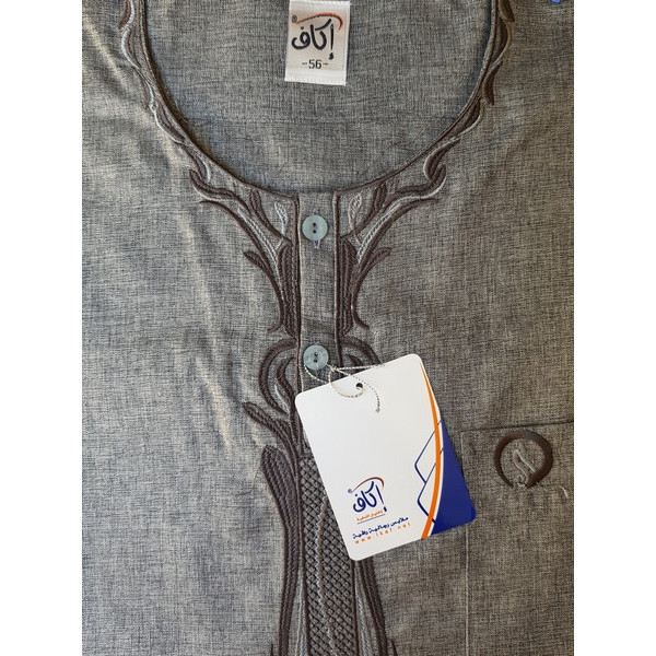 Qamis homme premium uni broderie assortie