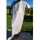Qamis homme premium uni broderie assortie