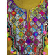 Robe d intérieur orientale décor or et pompons