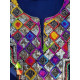 Robe d intérieur orientale décor or et pompons