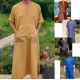 Qamis homme moderne couleur unie