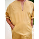 Qamis homme moderne couleur unie