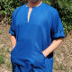Qamis homme moderne couleur unie