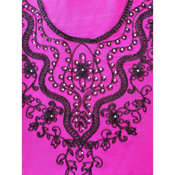 Djellaba femme de maison galon noir et strass