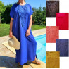 Djellaba femme couleur unie 