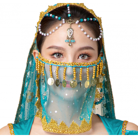 Cache visage de danse orientale / Bollywood