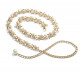 Ceinture de danse orientale métal doré et perles blanches