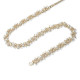 Ceinture de danse orientale métal doré et perles blanches