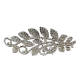 Peigne cheveux strass spirale de feuilles