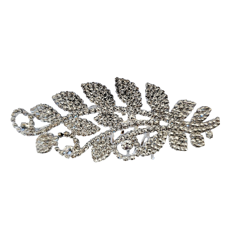 Peigne cheveux strass spirale de feuilles