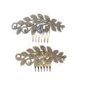 Peigne cheveux strass spirale de feuilles