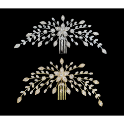 Peigne à cheveux strass cascade de strass
