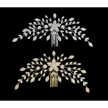 Peigne à cheveux strass cascade de strass