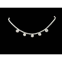 Bijou de front strass argenté
