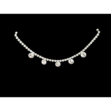 Bijou de front strass argenté