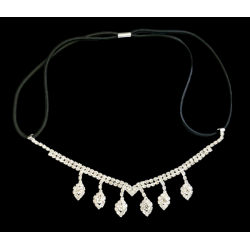 Bijou de front strass argenté brillant