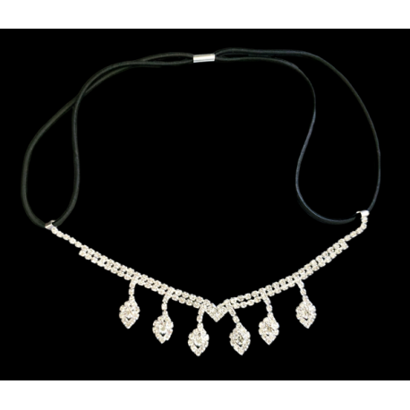 Bijou de front strass argenté brillant