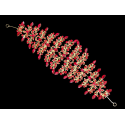 Barrette à cheveux strass rouge taille XXL