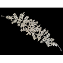 Barrette à cheveux strass argenté taille XXL