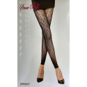 Legging noir résille motif panthère