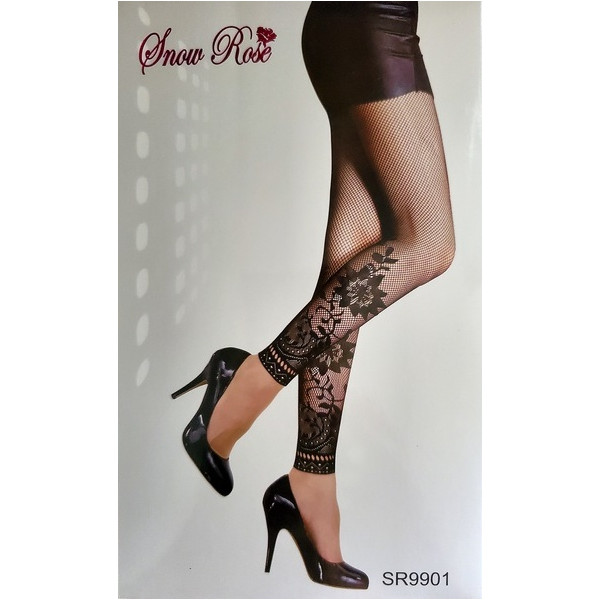 Legging résille strass