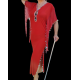 Robe baladi / Saidi de danse orientale rouge 