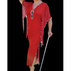 Robe baladi / Saidi de danse orientale rouge 