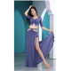 Tenue de danse femme bleu pétrole strass