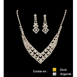 Set de bijoux strass mariage et cérémonie